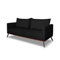Sofá 2 Lugares Zeus Veludo Preto 160 cm