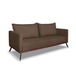 Sofá 3 Lugares Zeus Veludo Marrom 200 cm