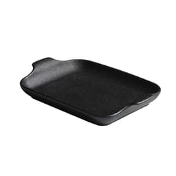 Travessa Retangular Ônix Preta 22x18 cm