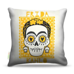Almofada Frida Caveira Amarelo 45X45Cm