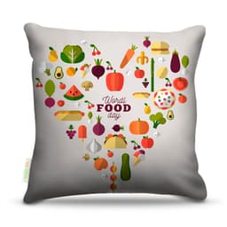 Almofada Frutas Coração 40X40Cm