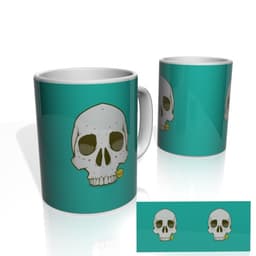 Caneca Nerderia Cartoon Skull