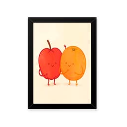 Quadro Amizade Frutas 23X33
