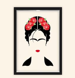 Quadro Caixa 23X33cm Frida Flor