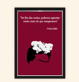 Quadro Caixa 23X33cm Frida Frase Roxo