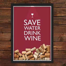 Quadro Caixa Porta Rolhas Vinho Drink Wine