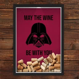 Quadro Caixa Porta Rolhas Vinho Vader Wine