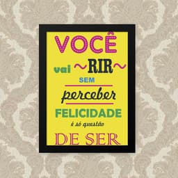 Quadro Felicidade 23X33