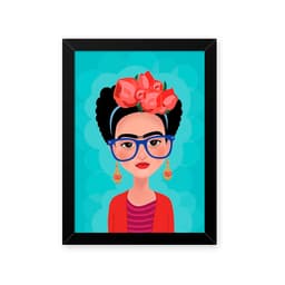 Quadro Frida Desenho Azul 23X33
