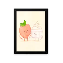 Quadro Fruta E Creme 23X33