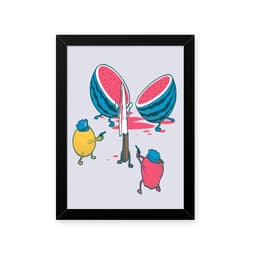 Quadro Melancia Faca 23X33