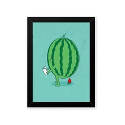 Quadro Melancia No Banheiro 23X33