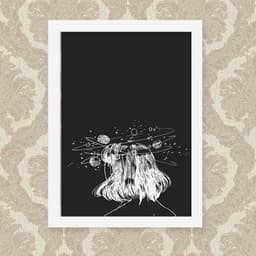 Quadro Mulher Espaço 23X33