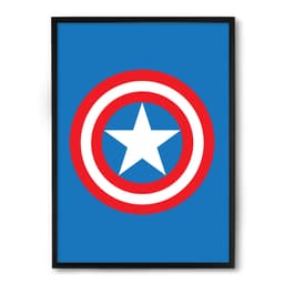 Quadro Nerderia Escudo Capitao America