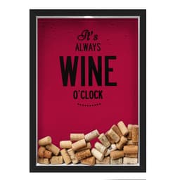 Quadro Porta Rolhas Nerderia Wine O Clock