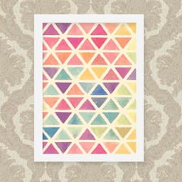 Quadro Triangulos Coloridos 33X43cm