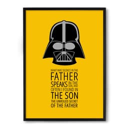 Quadro/Poster Nerderia Vader Texto
