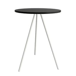 Mesa Lateral Gabriela Wood Preta e Branca