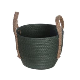 Cesto Duo Tramado Verde 24 cm