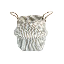 Cesto Seagrass Branco 39 cm