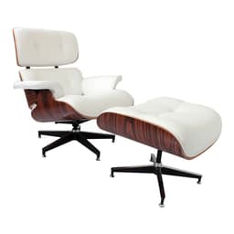 Poltrona com Puff Charles Eames Branco