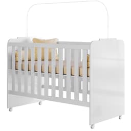 Berço Com Rodizios Amore Branco PLLA