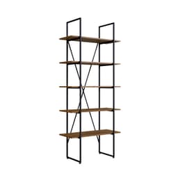 Estante Steel Wood Noce Oro e Preta