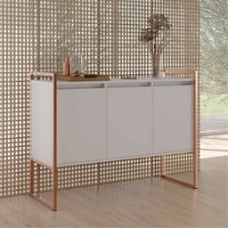 Armario Industrial 3 Portas Branco Cobre