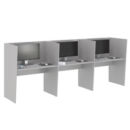 Guiche Office 3 Lugares Irlanda Cinza