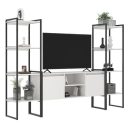 Rack 2 Portas com Estante Clean Branco