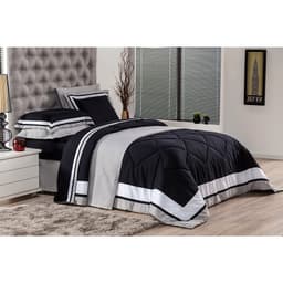 Jogo de Cama Casal Soft Comfort Preto