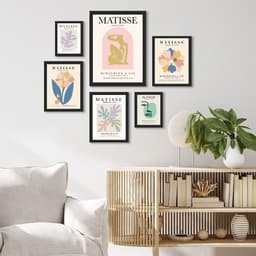 Kit 6 Quadros Matisse Tons Pasteis