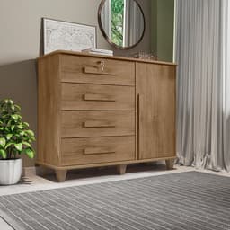 Cômoda com 4 Gavetas Lyon Cinamomo
