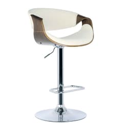 Banqueta Nicole Base Disco - Linho Creme