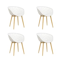 Conjunto com 4 Cadeiras Clarice Branco
