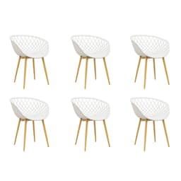 Conjunto com 6 Cadeiras Clarice Branco