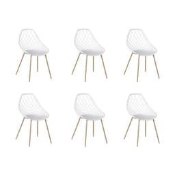 Conjunto com 6 Cadeiras Cloe Branco