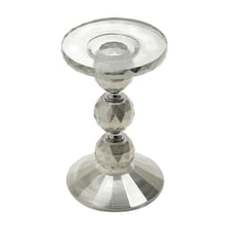 Castiçal Geométrico Cinza 16 cm