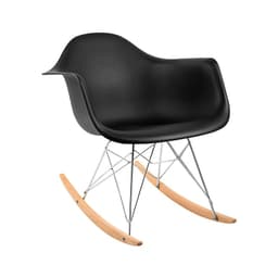Cadeira Eames DAW de Balanço Preta