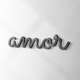 Palavra Decorativa Amor Preta