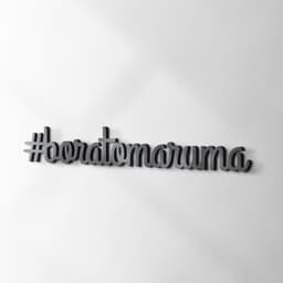 Palavra Decorativa Bora Preta
