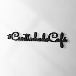 Palavra Decorativa Cantinho Preta