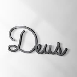 Palavra Decorativa Deus Preta
