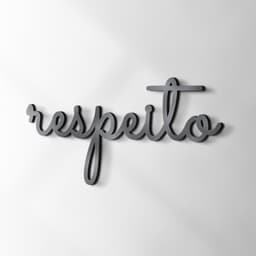 Palavra Decorativa Respeito Preta