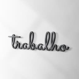 Palavra Decorativa Trabalho Preta