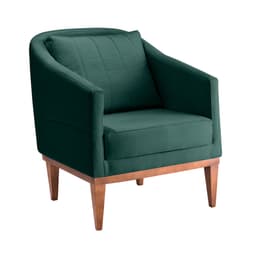 Poltrona Agatha Veludo Verde e Natural