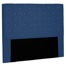 Cabeceira Casal Tânia Suede Azul