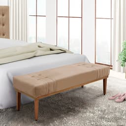 Recamier Gênova Suede Bege 140 cm
