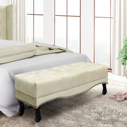 Recamier Vicenza Veludo Bege 140 cm