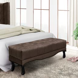 Recamier Vicenza Veludo Marrom 90 cm